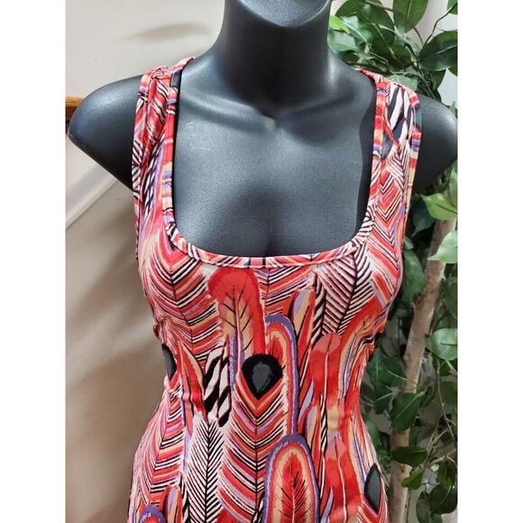 Johnny Martin Women Polyester Square Neck Sleeveless Long Maxi Dress Size Small - Picture 5 of 8